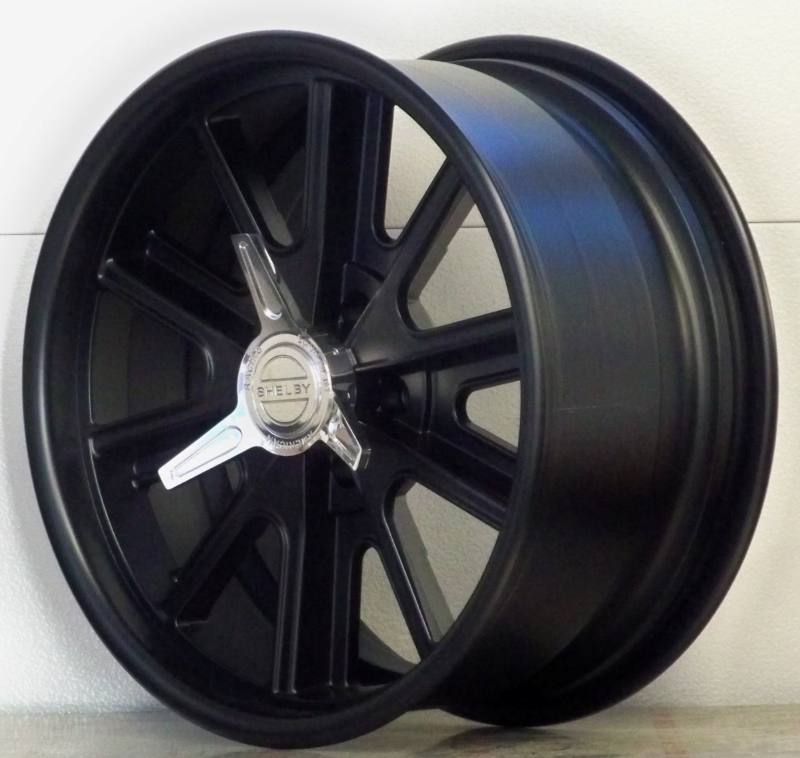 407SB Shelby all over black with pol spinners (price per wheel)