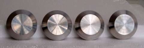 End cap with O ring machined finish set of 4