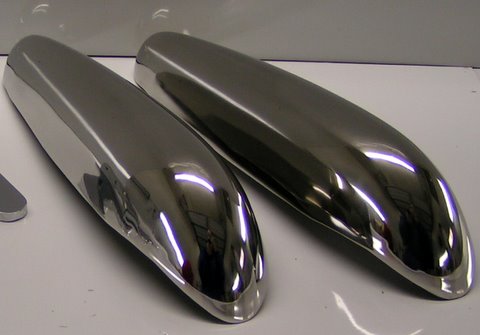 Overrider Rear - stainless (pair)